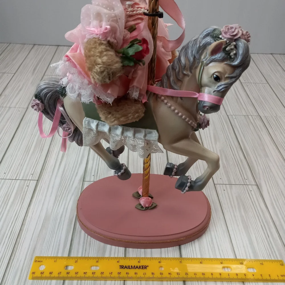 Ashton Drake Vintage 1997 Gallery Teddy Bears Coquette Carousel Horse